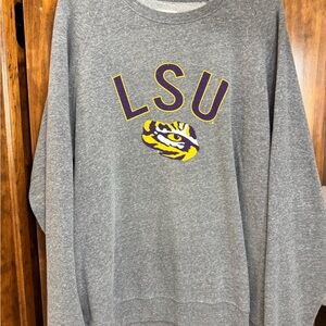 LSU women’s Gray Sweatshirt with Logo